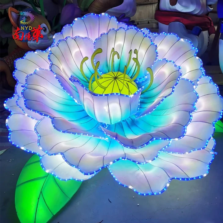 Chinese LED Peony Lanterns factory