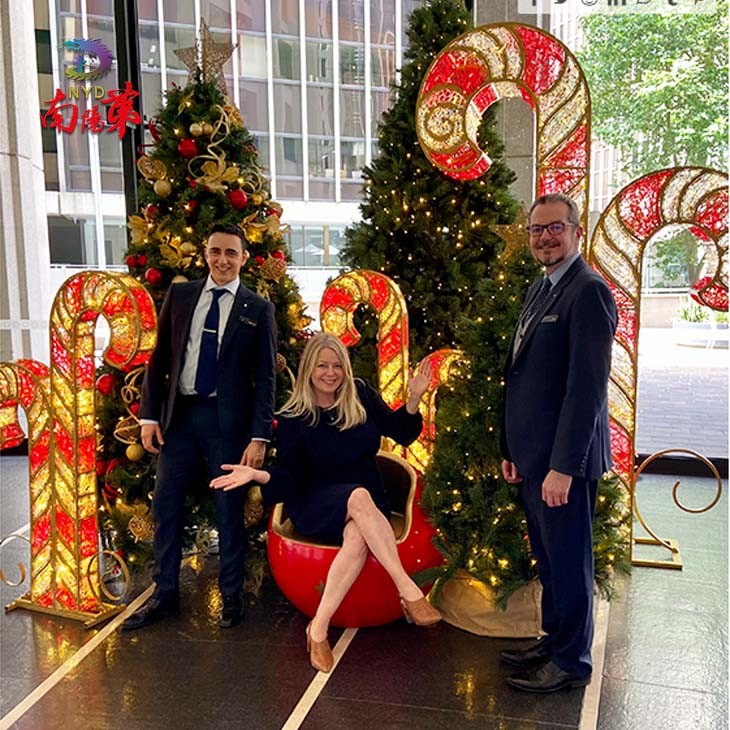 6 Foot Lighted Candy Canes for Shopping Mall