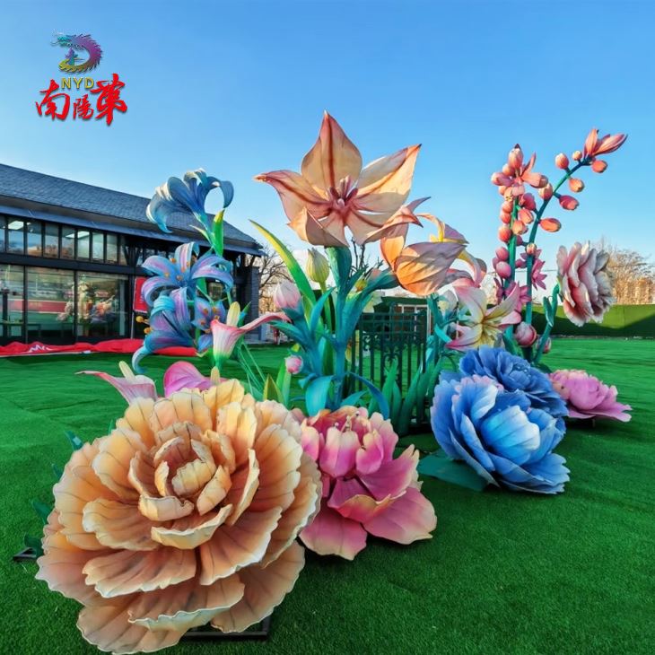 Chinese LED Peony Lanterns
