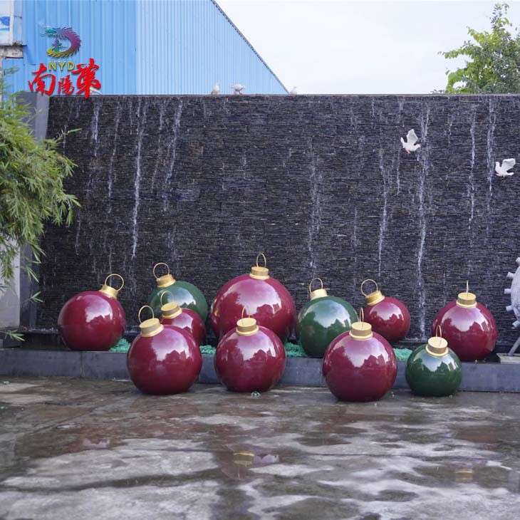 Giant Garden Fiberglass Christmas Balls