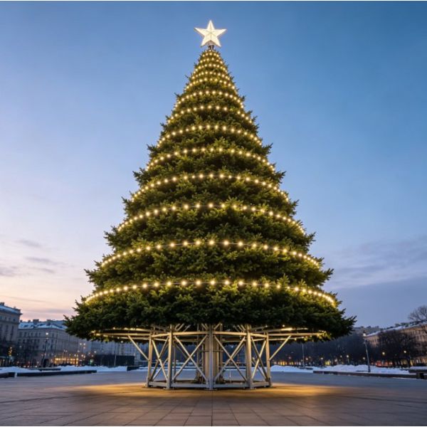 Torre De Árbol De Navidad Gigante Con Estrella
